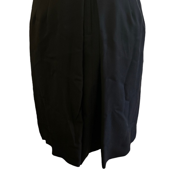 Vintage 1960’s Black Crepe Lined Cocktail Dress Union Made Tag Size 16/Size 8/10 - Picture 3 of 10